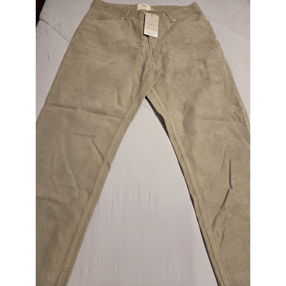 Folk‎ Corduroy Trousers Mens W35 L28 Sage Freddy Cords Chore Utility NWT